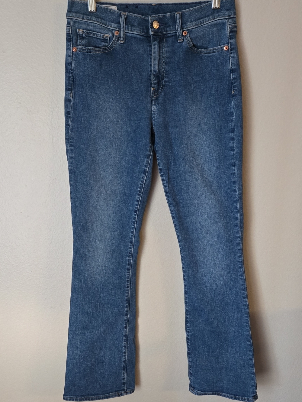 GAP Baby Boot Jeans Womens 30 10R Mid Rise Stretch Bootcut Blue Denim
